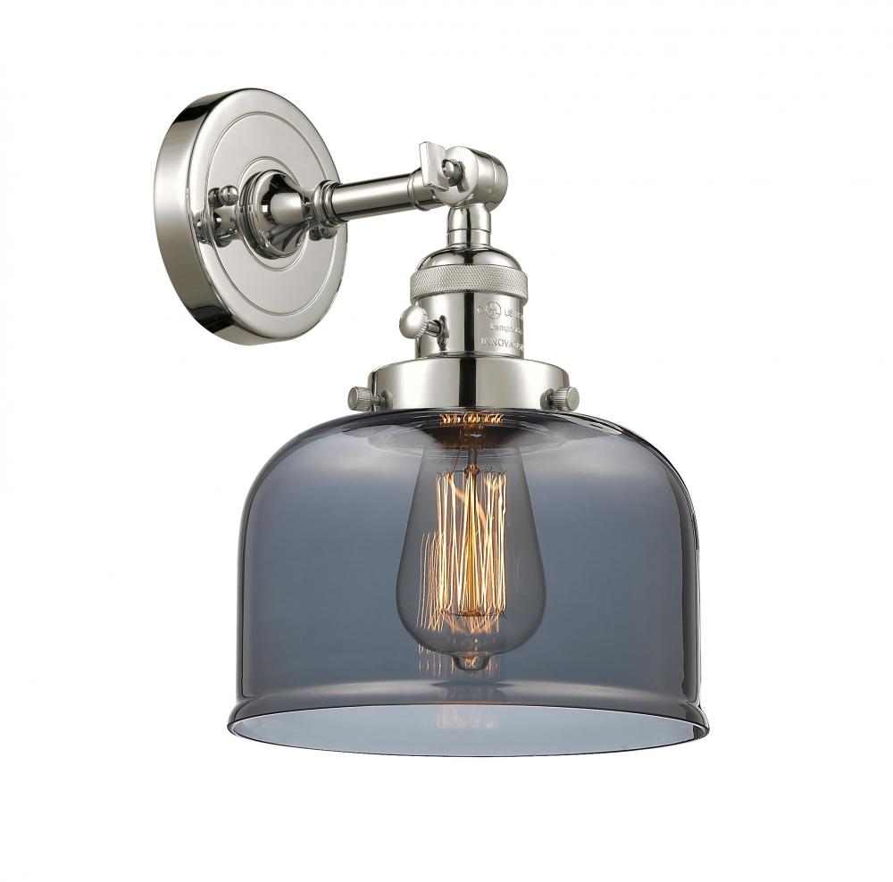 Bell - 1 Light - 8 inch - Polished Nickel - Sconce