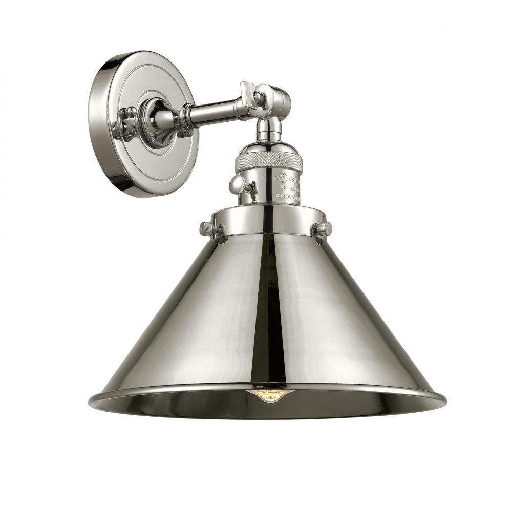 Briarcliff - 1 Light - 10 inch - Polished Nickel - Sconce