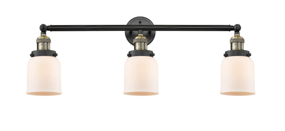 Bell - 3 Light - 30 inch - Black Antique Brass - Bath Vanity Light