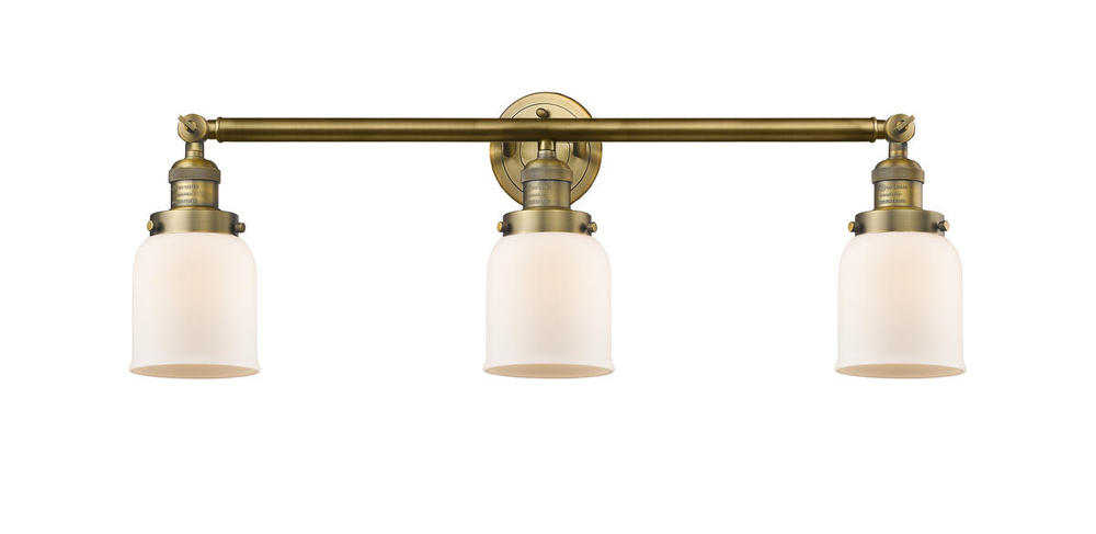 Bell - 3 Light - 30 inch - Brushed Brass - Bath Vanity Light