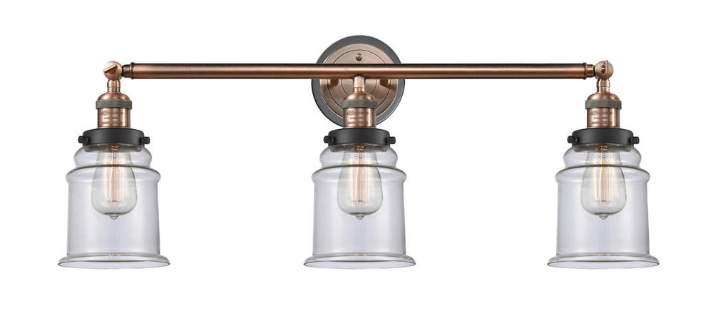 Canton - 3 Light - 30 inch - Antique Copper - Bath Vanity Light