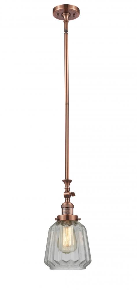 Chatham - 1 Light - 7 inch - Antique Copper - Stem Hung - Mini Pendant