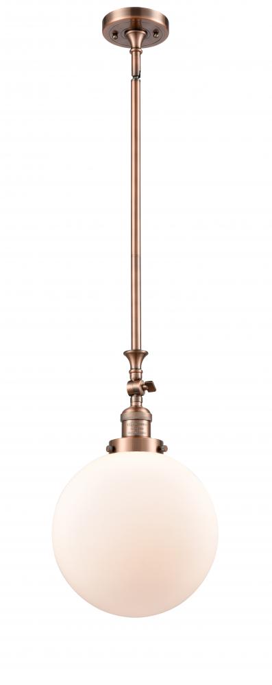 Beacon - 1 Light - 10 inch - Antique Copper - Stem Hung - Mini Pendant