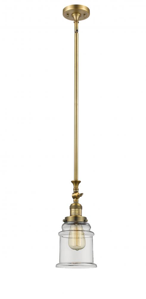 Canton - 1 Light - 6 inch - Brushed Brass - Stem Hung - Mini Pendant