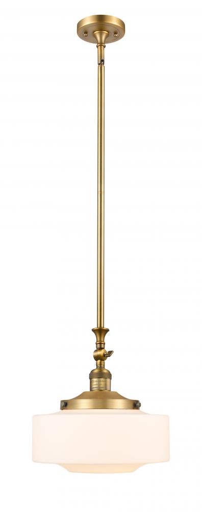 Bridgeton - 1 Light - 12 inch - Brushed Brass - Stem Hung - Mini Pendant