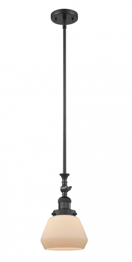 Fulton - 1 Light - 7 inch - Matte Black - Stem Hung - Mini Pendant
