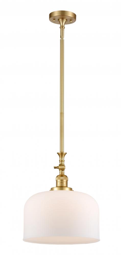 Bell - 1 Light - 12 inch - Satin Gold - Stem Hung - Mini Pendant