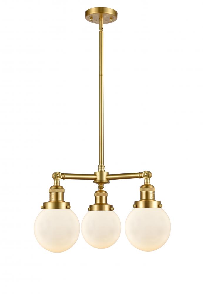 Beacon - 3 Light - 19 inch - Satin Gold - Stem Hung - Chandelier