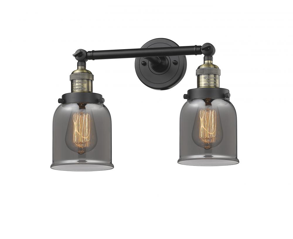 Bell - 2 Light - 16 inch - Black Antique Brass - Bath Vanity Light