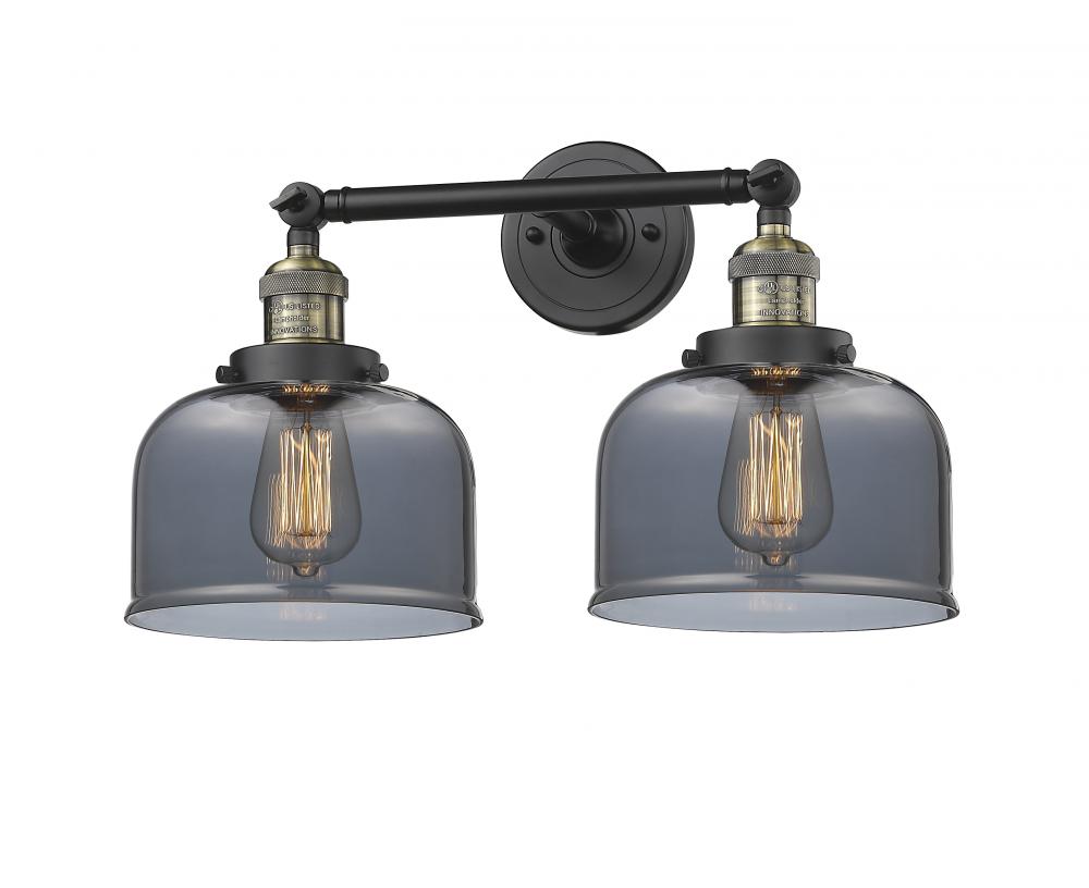 Bell - 2 Light - 19 inch - Black Antique Brass - Bath Vanity Light