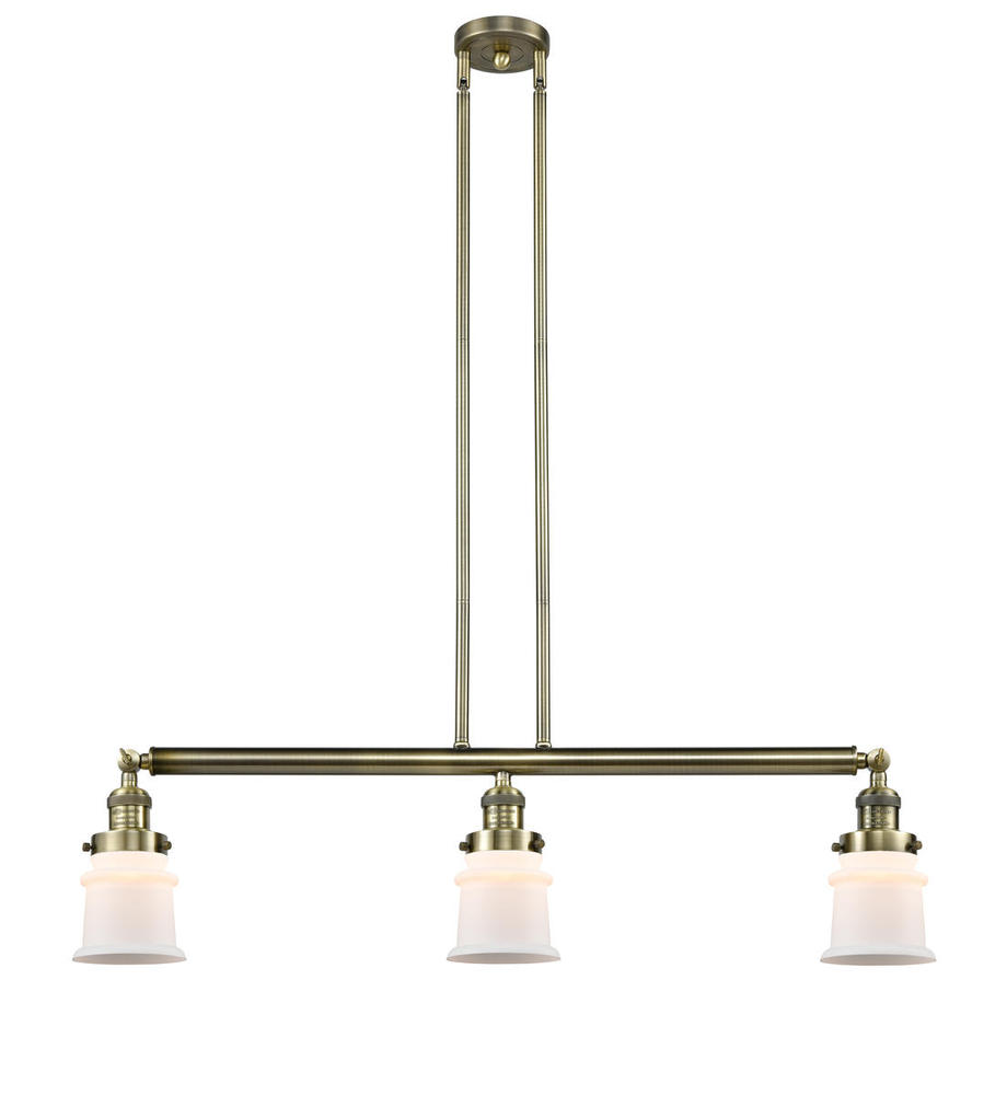 Canton - 3 Light - 39 inch - Antique Brass - Stem Hung - Island Light