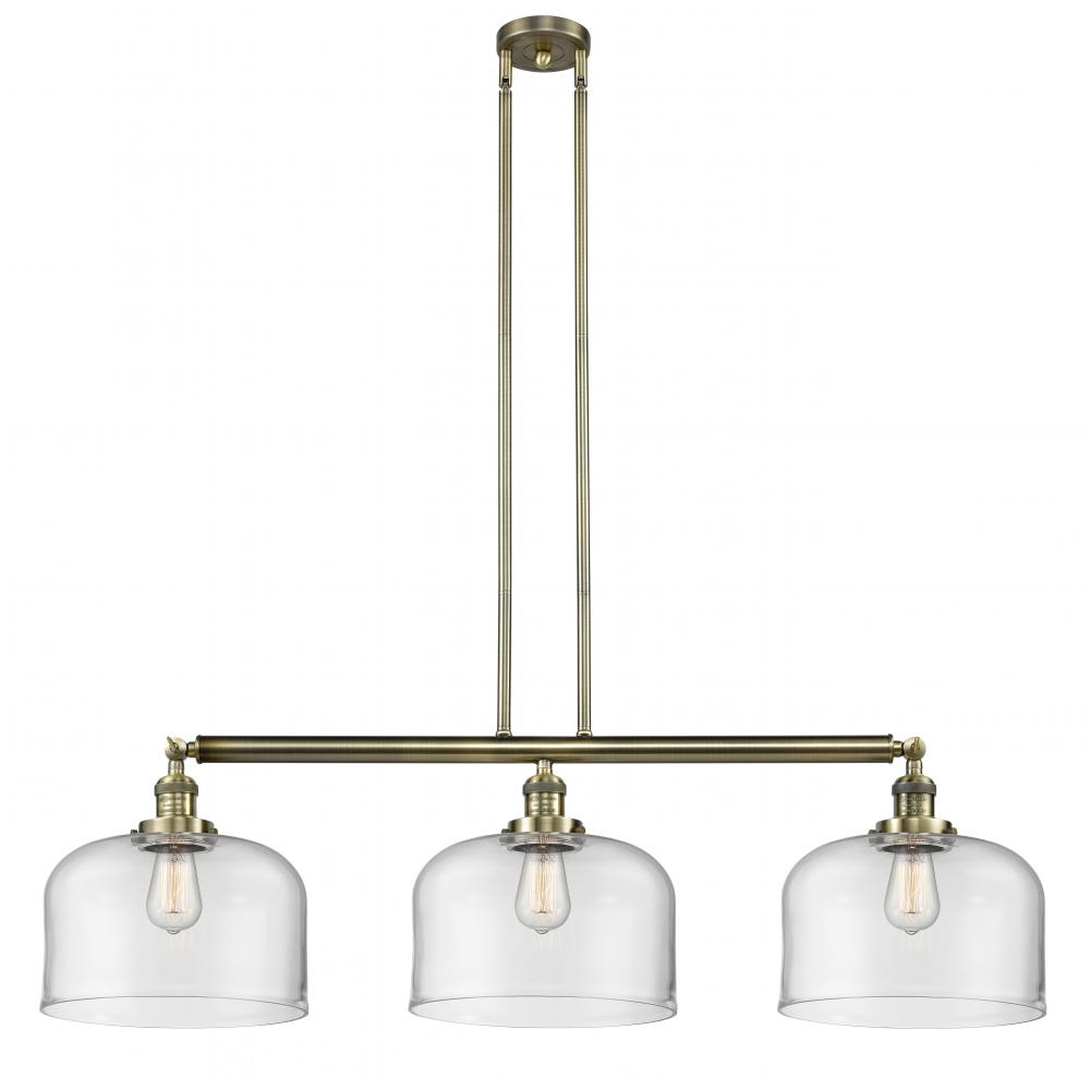 Bell - 3 Light - 42 inch - Antique Brass - Stem Hung - Island Light