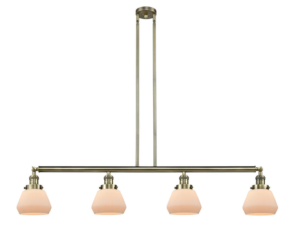 Fulton - 4 Light - 51 inch - Antique Brass - Stem Hung - Island Light