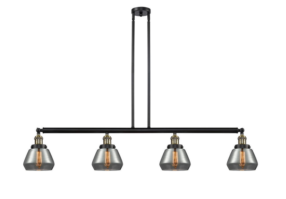 Fulton - 4 Light - 51 inch - Black Antique Brass - Stem Hung - Island Light