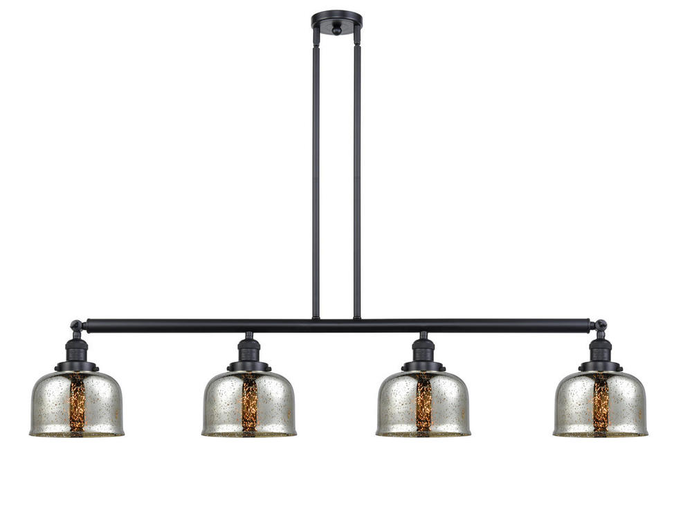 Bell - 4 Light - 53 inch - Matte Black - Stem Hung - Island Light