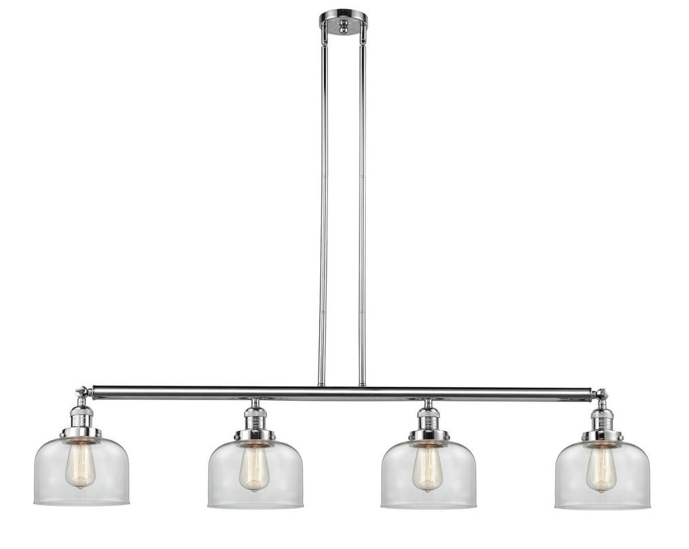 Bell - 4 Light - 53 inch - Polished Chrome - Stem Hung - Island Light