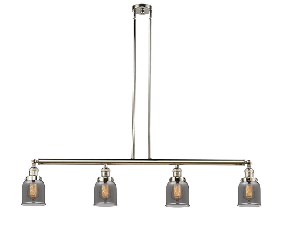 Bell - 4 Light - 50 inch - Polished Nickel - Stem Hung - Island Light