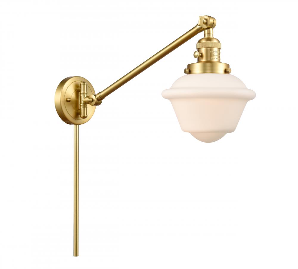 Oxford - 1 Light - 8 inch - Satin Gold - Swing Arm