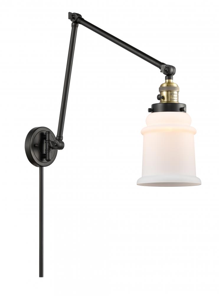 Canton - 1 Light - 6 inch - Black Antique Brass - Swing Arm