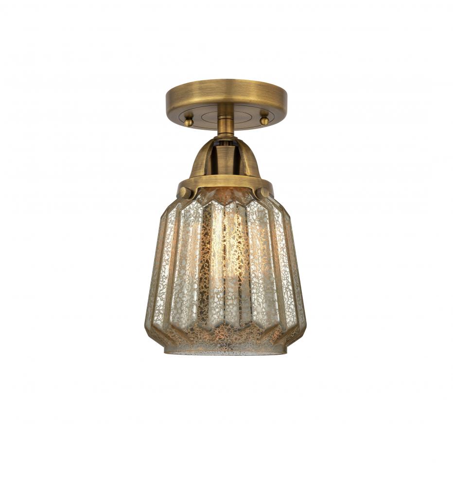 Chatham - 1 Light - 7 inch - Brushed Brass - Semi-Flush Mount