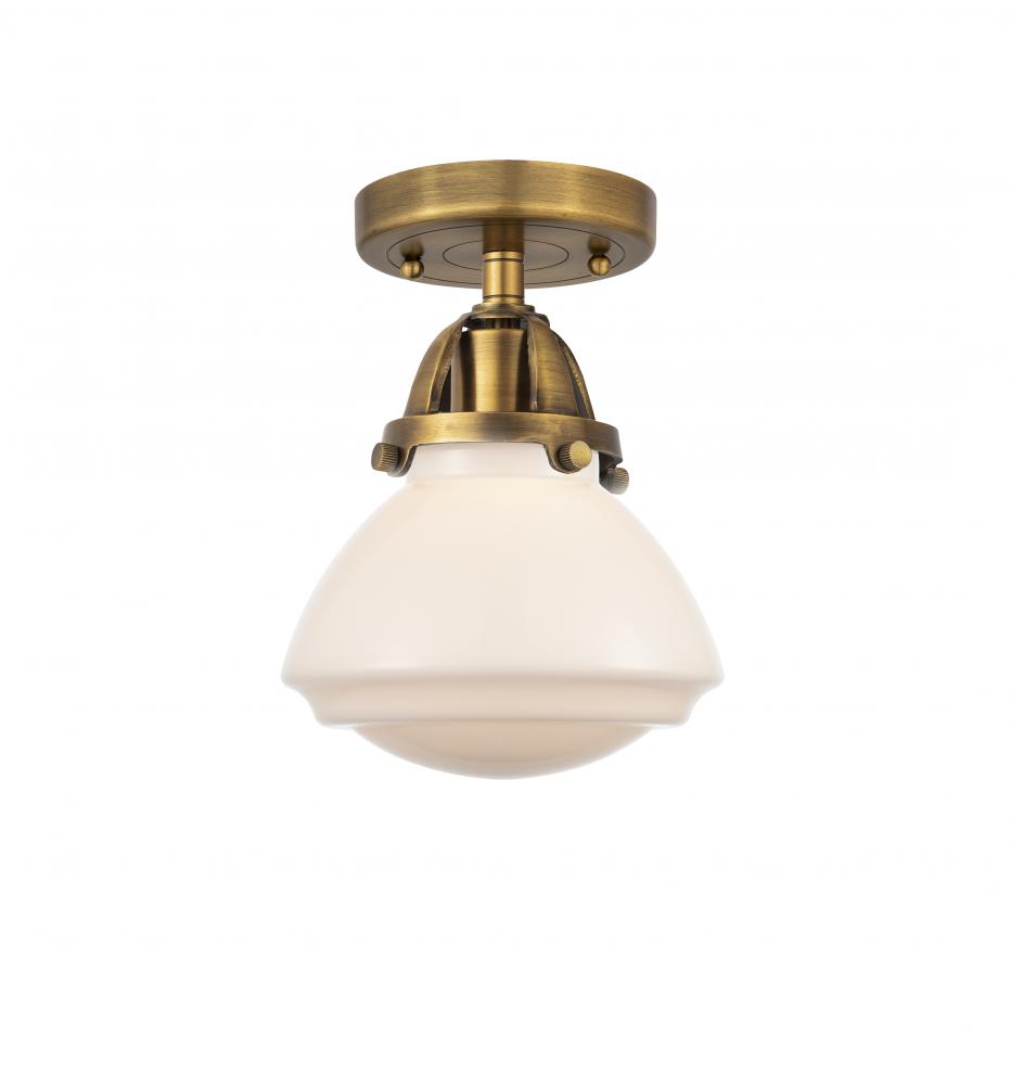 Olean - 1 Light - 7 inch - Brushed Brass - Semi-Flush Mount