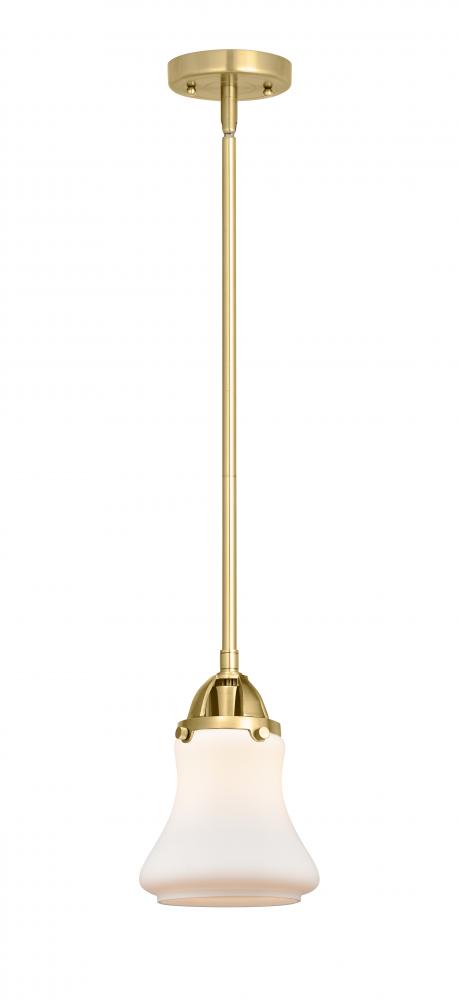 Bellmont - 1 Light - 6 inch - Satin Gold - Cord hung - Mini Pendant