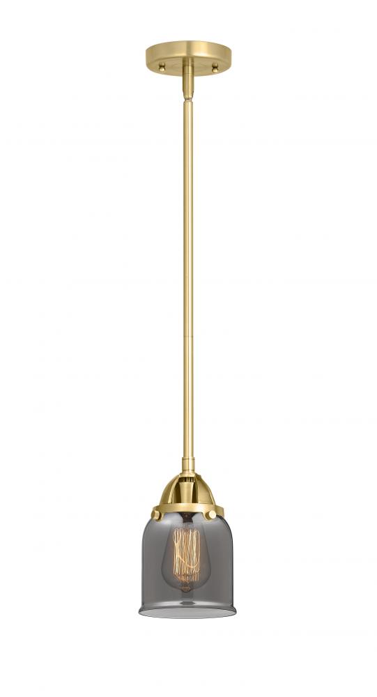 Bell - 1 Light - 5 inch - Satin Gold - Cord hung - Mini Pendant