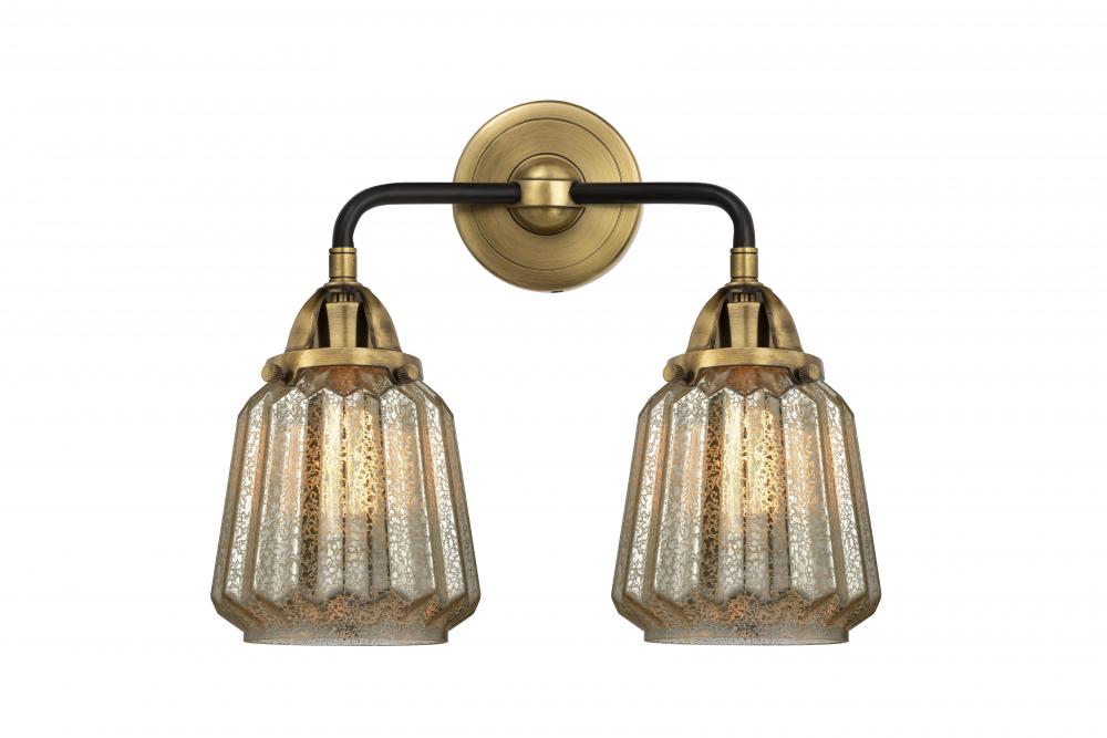 Chatham - 2 Light - 14 inch - Black Antique Brass - Bath Vanity Light