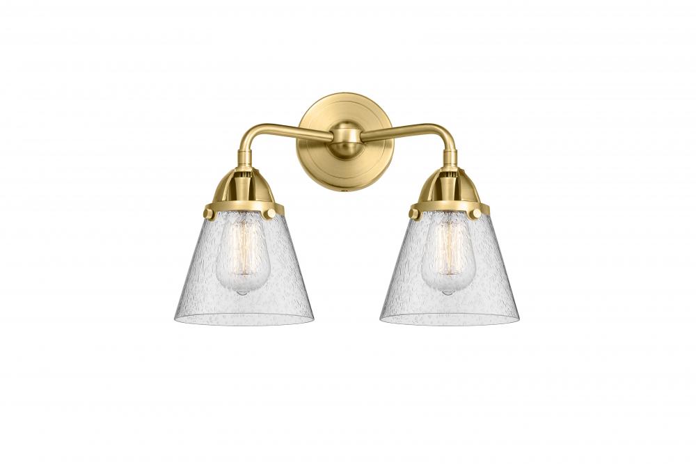 Cone - 2 Light - 14 inch - Satin Gold - Bath Vanity Light