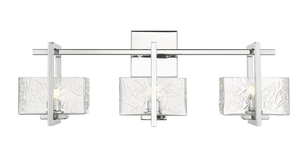 Striate - 3 Light - 24 inch - Polished Chrome - Bath Vanity Light