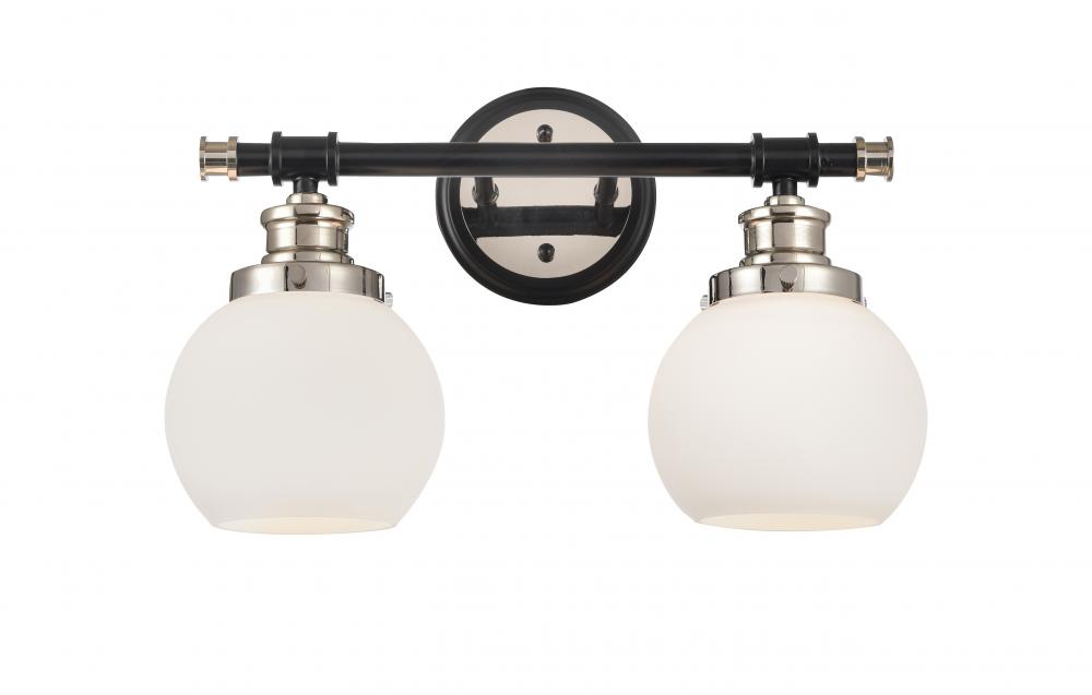 Saybrook - 2 Light - 16 inch - Black Polished Nickel - Bath Vanity Light