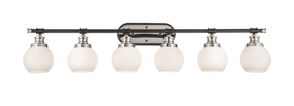 Saybrook - 6 Light - 48 inch - Black Polished Nickel - Bath Vanity Light