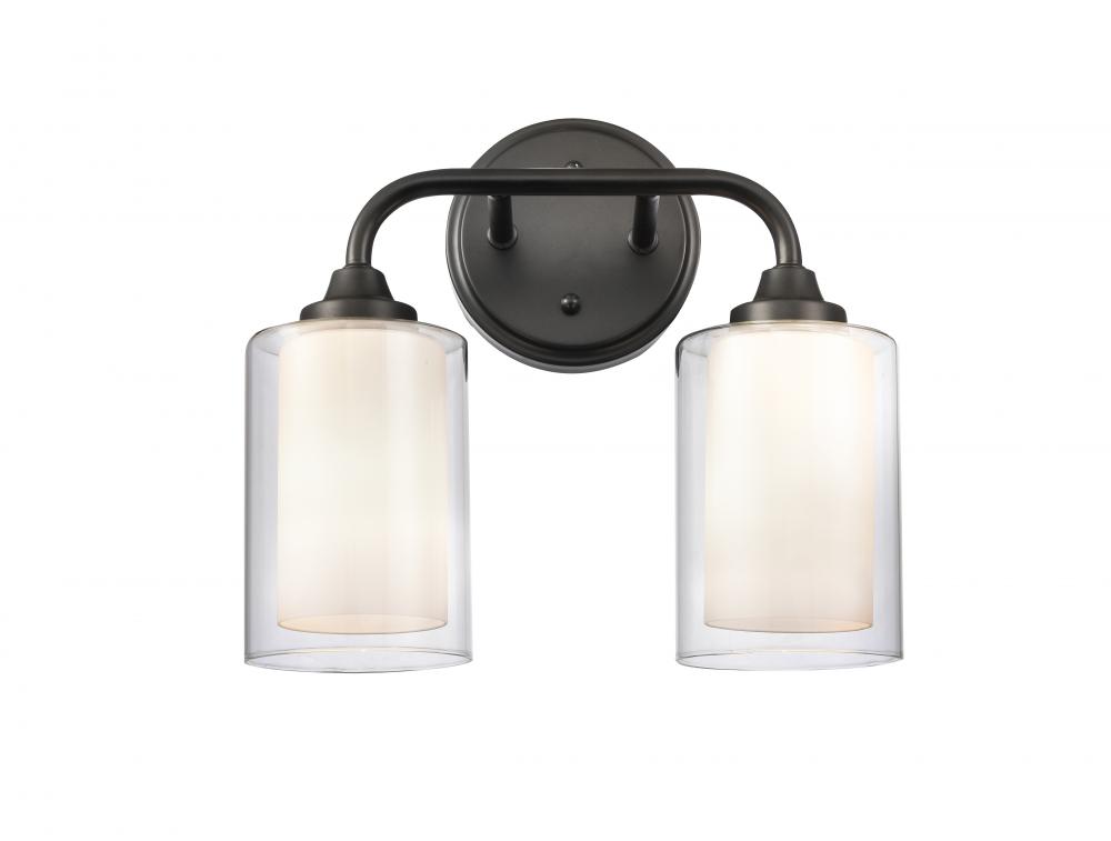 Fairbank - 2 Light - 12 inch - Matte Black - Bath Vanity Light