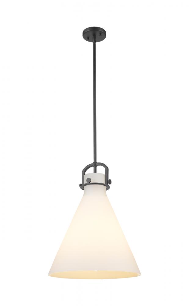 Newton Cone - 1 Light - 16 inch - Matte Black - Pendant