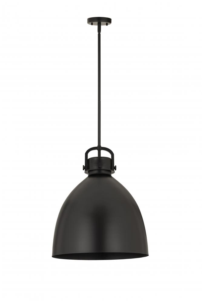 Newton Sphere - 1 Light - 16 inch - Matte Black - Pendant