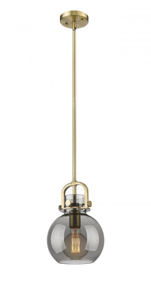 Newton Sphere - 1 Light - 8 inch - Brushed Brass - Mini Pendant