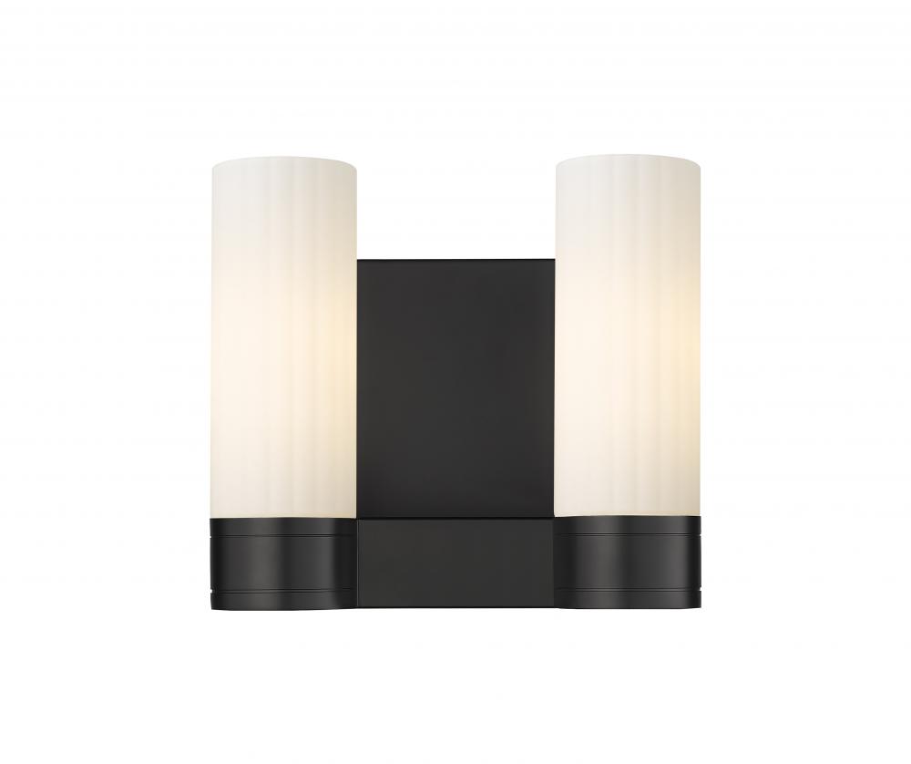 Empire - 2 Light - 11 inch - Matte Black - Bath Vanity Light