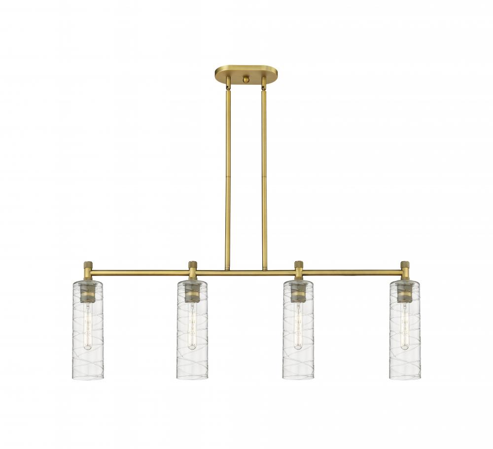 Crown Point - 4 Light - 44 inch - Brushed Brass - Island Light