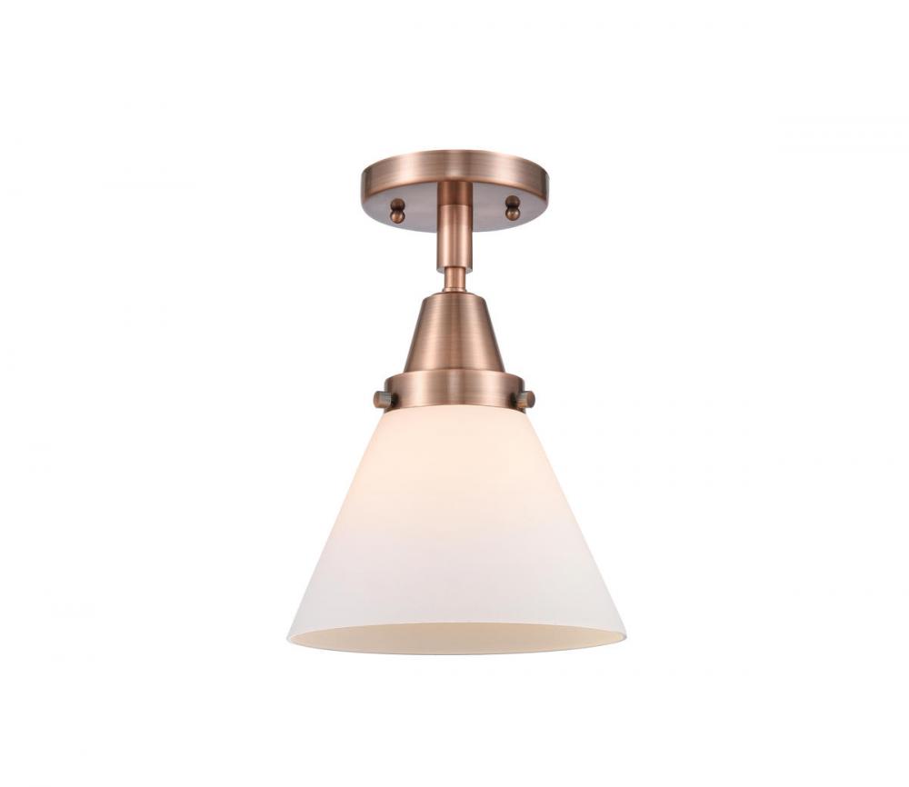 Cone - 1 Light - 8 inch - Antique Copper - Flush Mount