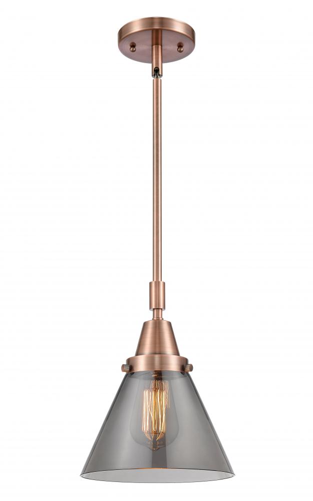 Cone - 1 Light - 8 inch - Antique Copper - Mini Pendant