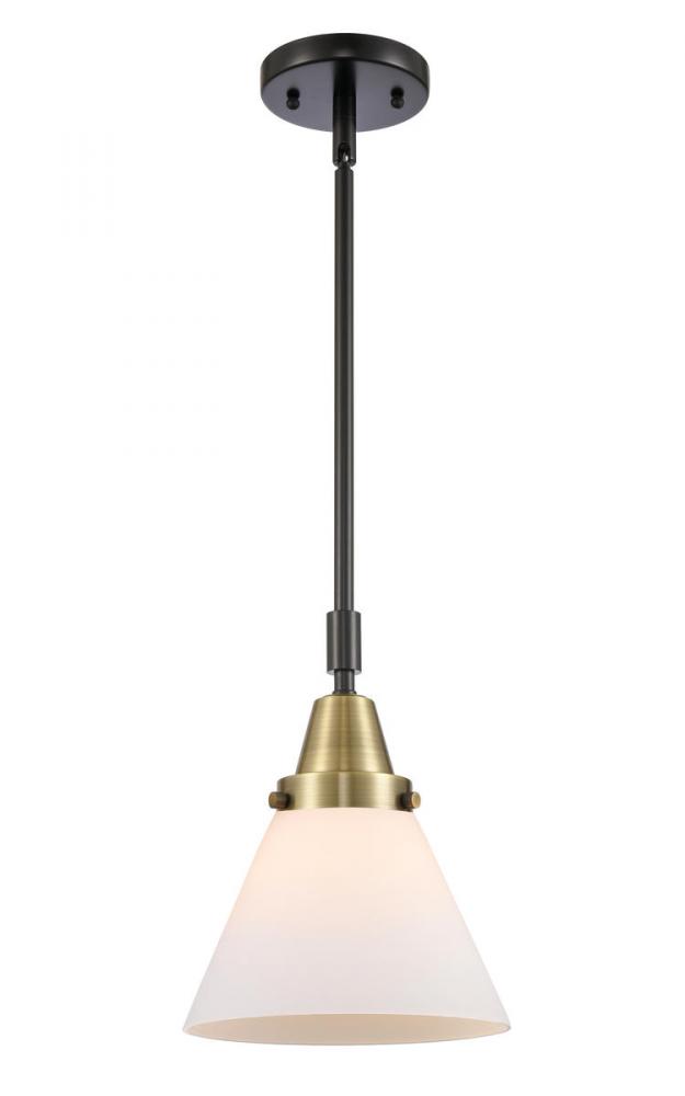 Cone - 1 Light - 8 inch - Black Antique Brass - Mini Pendant