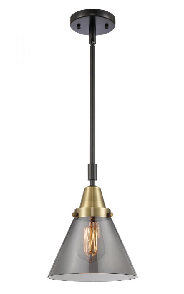 Cone - 1 Light - 8 inch - Black Antique Brass - Mini Pendant