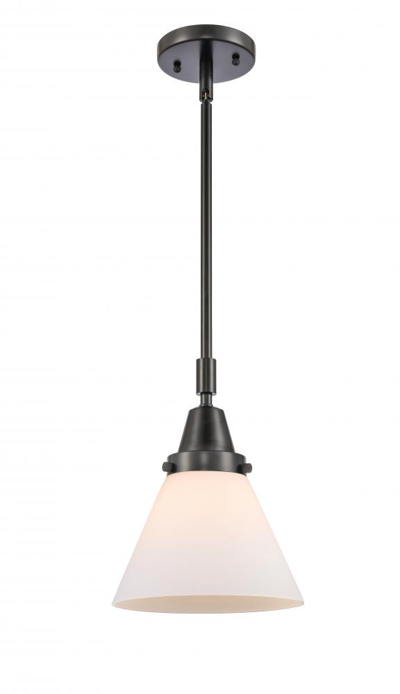 Cone - 1 Light - 8 inch - Matte Black - Mini Pendant