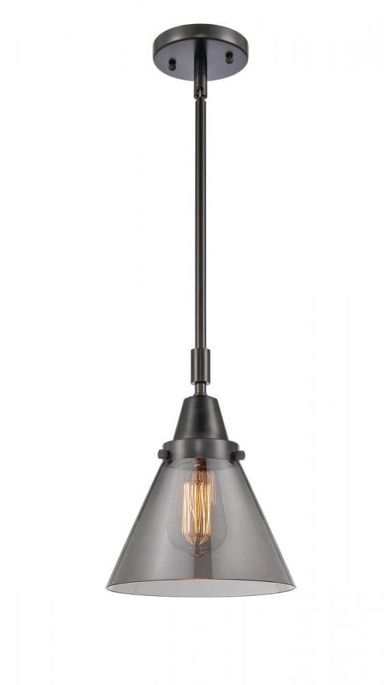 Cone - 1 Light - 8 inch - Matte Black - Mini Pendant