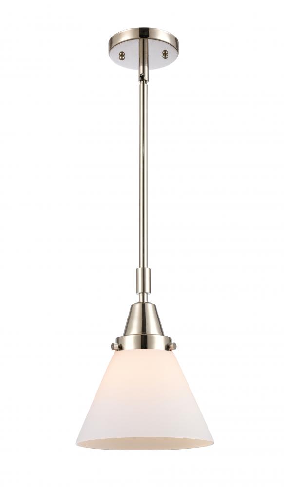 Cone - 1 Light - 8 inch - Polished Nickel - Mini Pendant