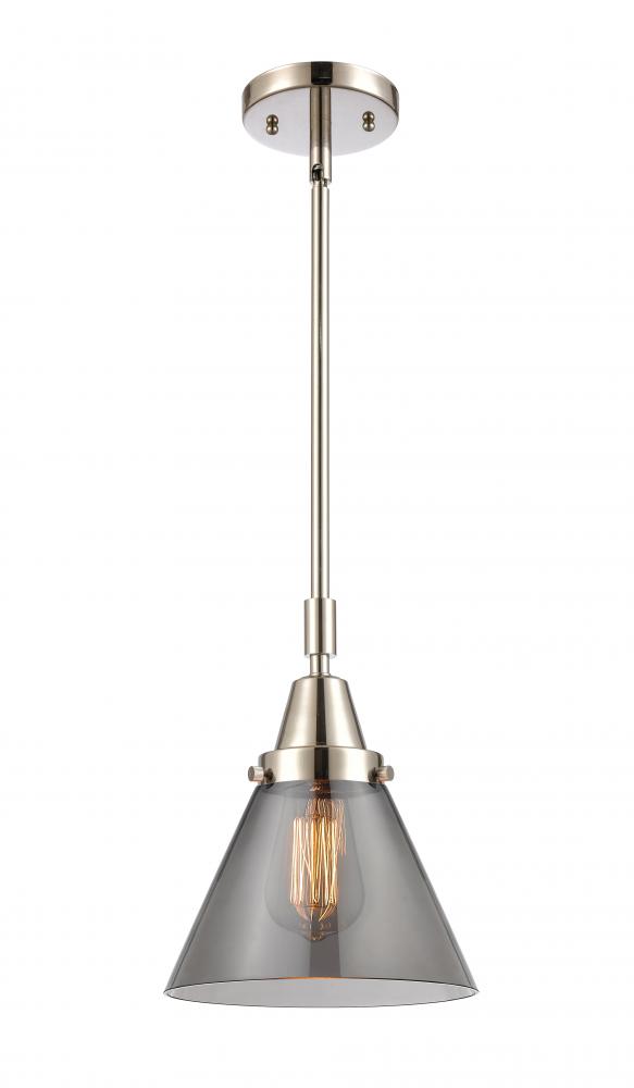 Cone - 1 Light - 8 inch - Polished Nickel - Mini Pendant