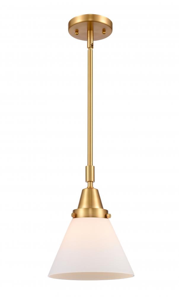 Cone - 1 Light - 8 inch - Satin Gold - Mini Pendant