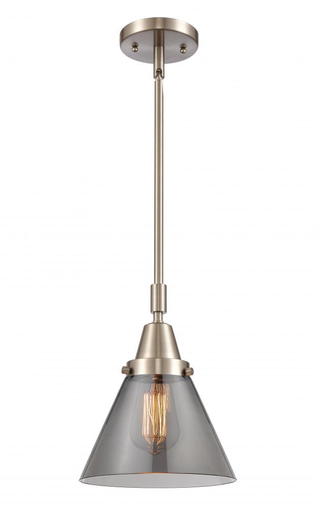 Cone - 1 Light - 8 inch - Brushed Satin Nickel - Mini Pendant