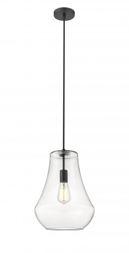 Fairfield - 1 Light - 12 inch - Matte Black - Cord hung - Mini Pendant