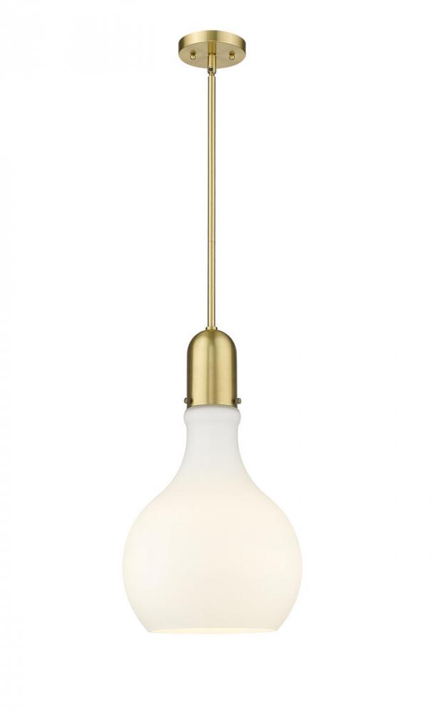 Amherst - 1 Light - 12 inch - Satin Gold - Stem hung - Mini Pendant